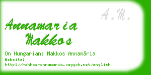 annamaria makkos business card