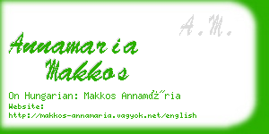 annamaria makkos business card